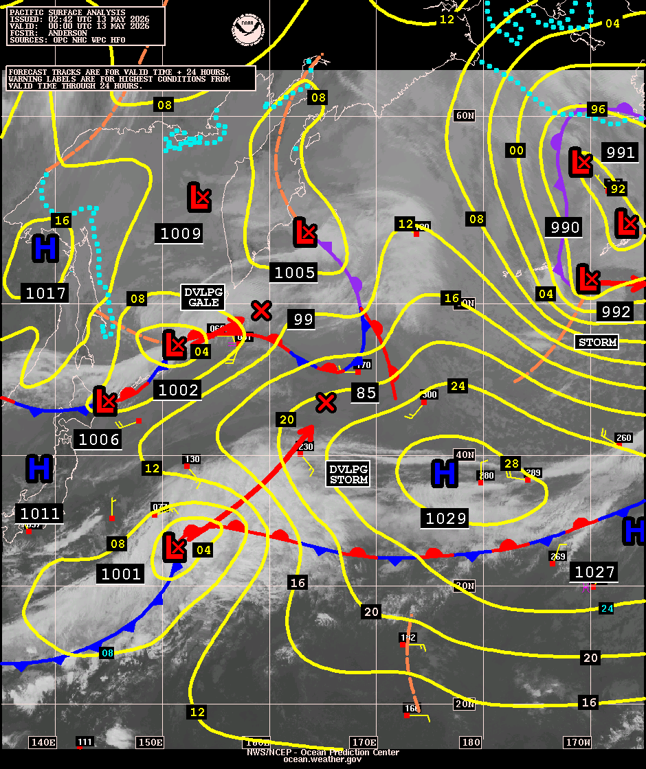 West Pacific Surface Analysis with Satellite Imagery