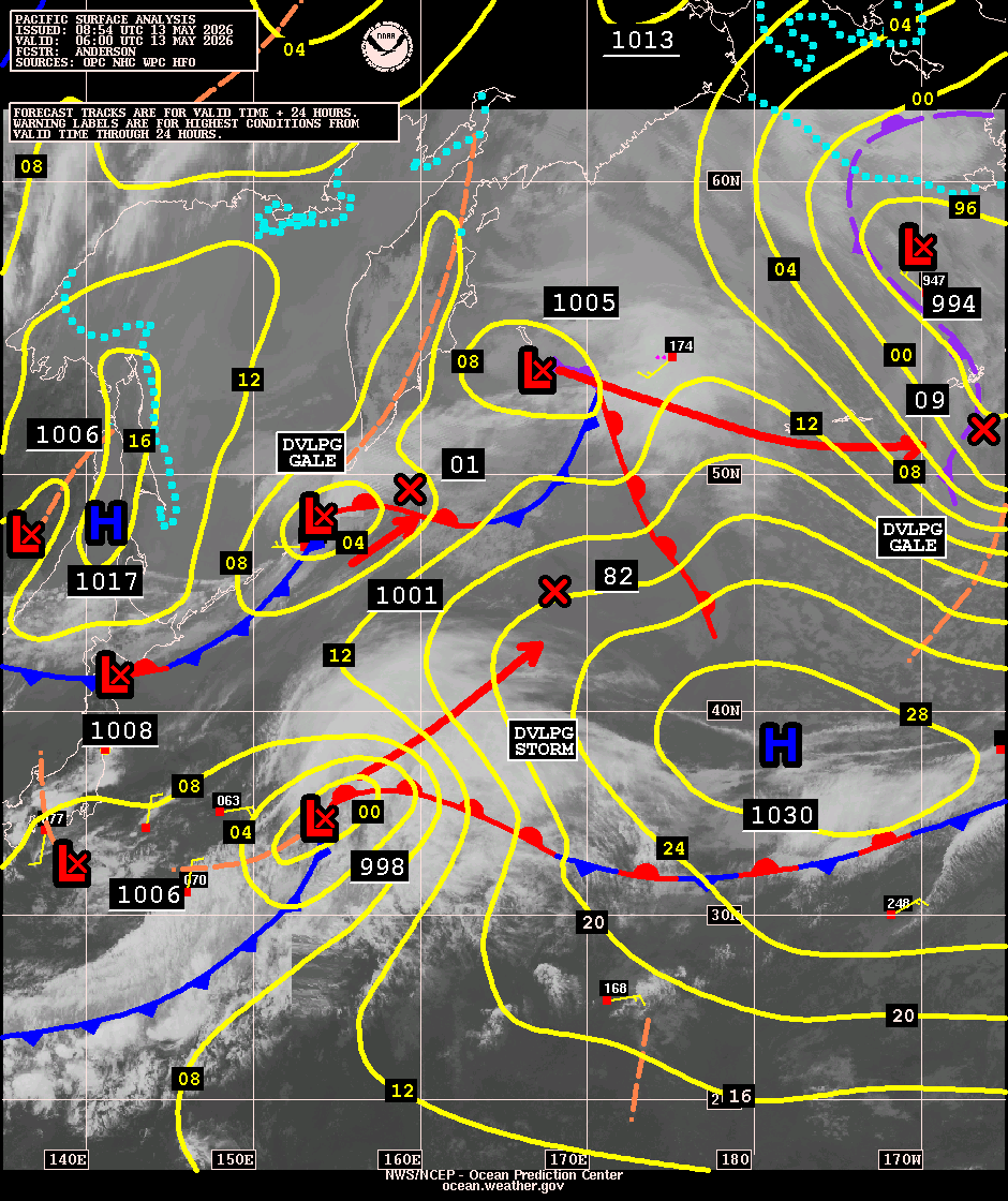 West Pacific Surface Analysis with Satellite Imagery