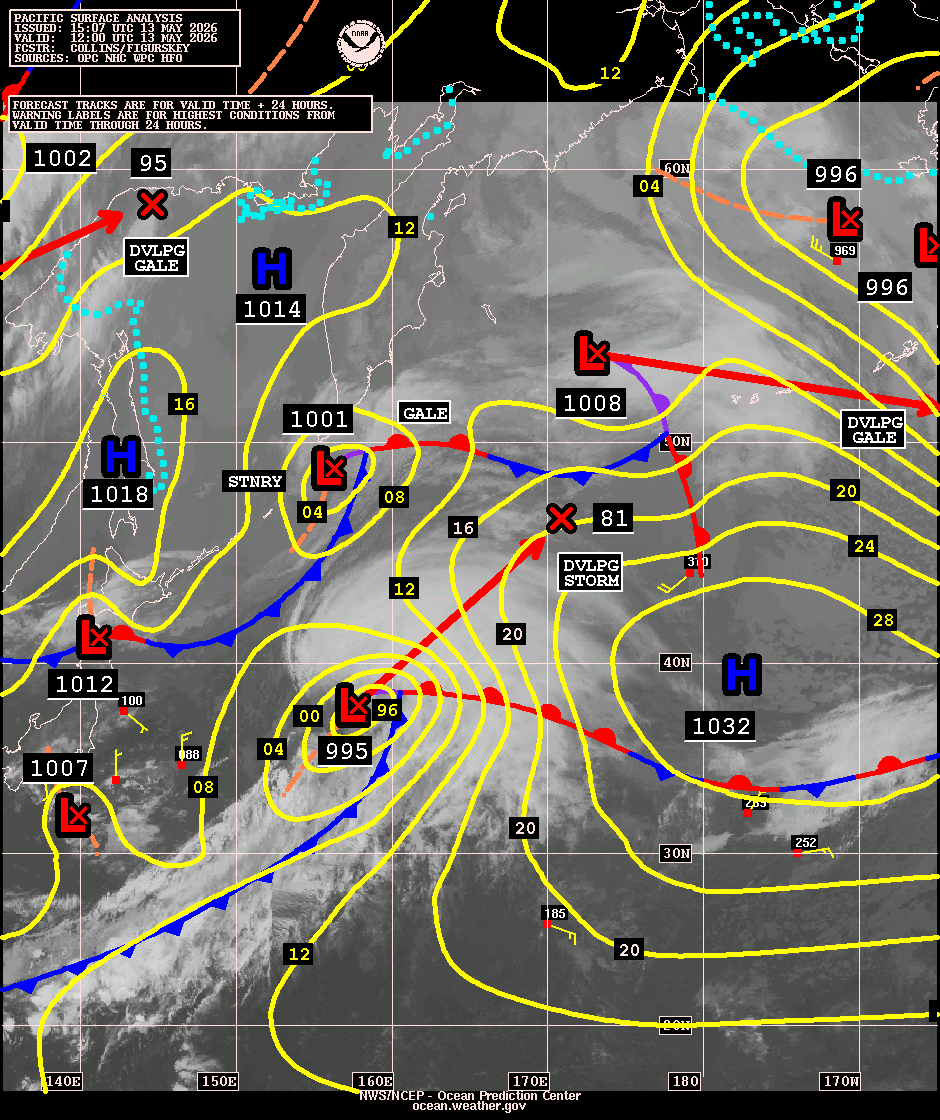West Pacific Surface Analysis with Satellite Imagery