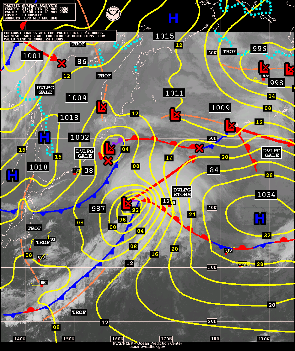 West Pacific Surface Analysis with Satellite Imagery