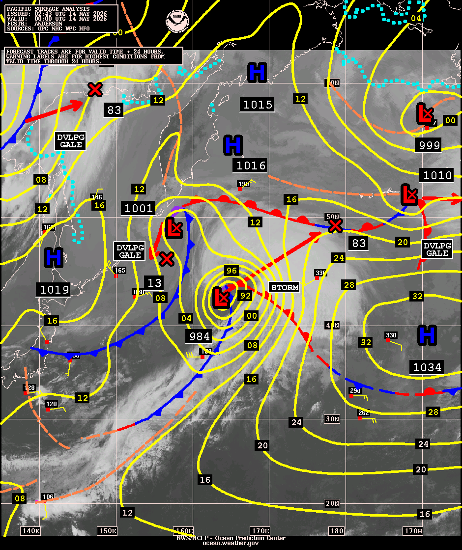 West Pacific Surface Analysis with Satellite Imagery