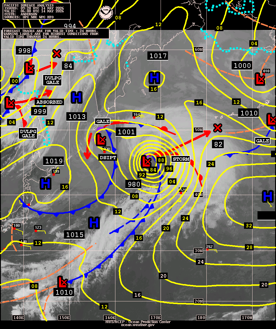 West Pacific Surface Analysis with Satellite Imagery