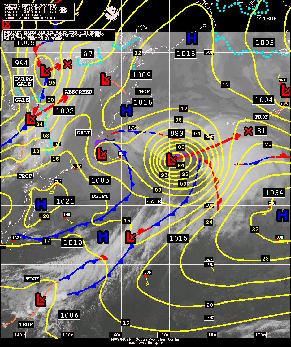 West Pacific Surface Analysis with Satellite Imagery