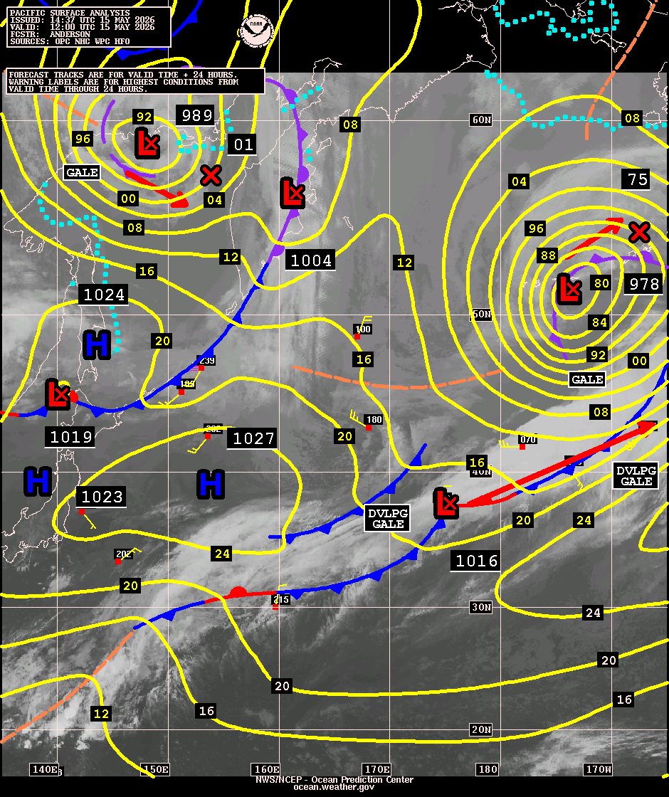 West Pacific Surface Analysis with Satellite Imagery