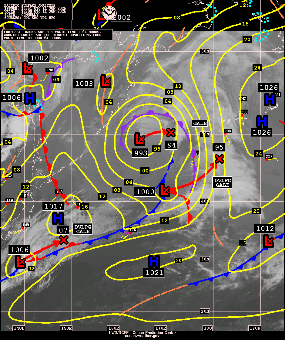 West Pacific Surface Analysis with Satellite Imagery