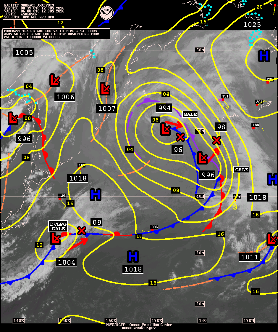 West Pacific Surface Analysis with Satellite Imagery