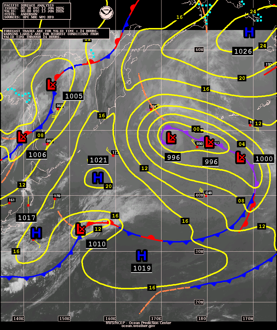 West Pacific Surface Analysis with Satellite Imagery