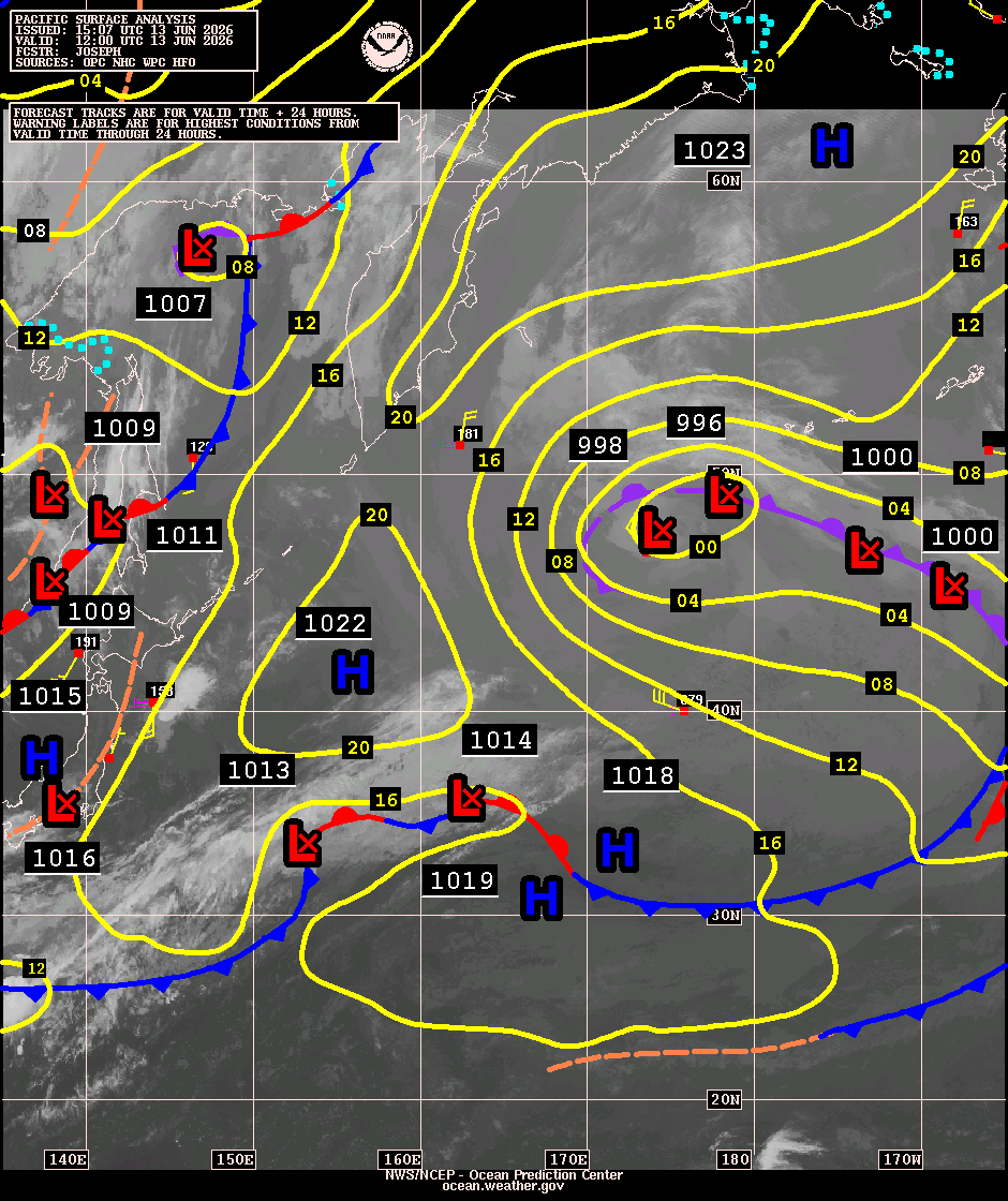 West Pacific Surface Analysis with Satellite Imagery
