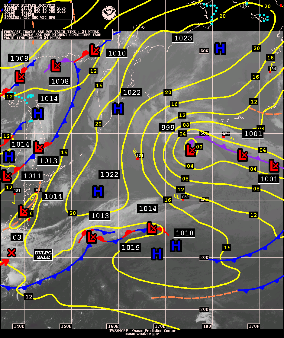 West Pacific Surface Analysis with Satellite Imagery