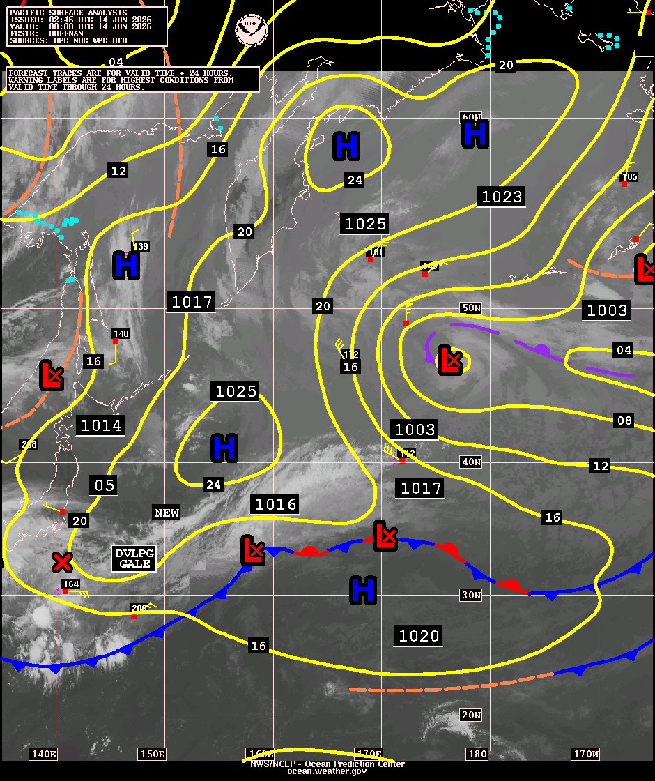West Pacific Surface Analysis with Satellite Imagery