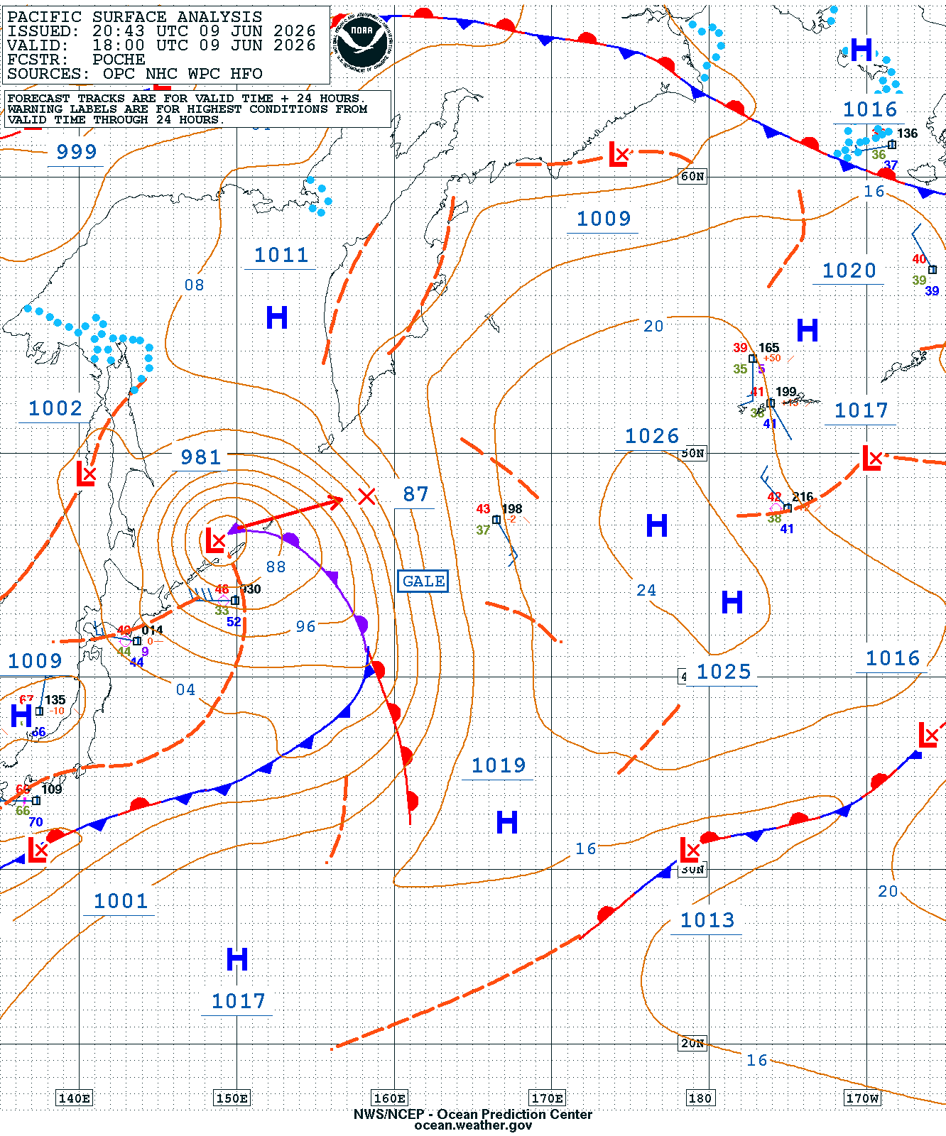 West Pacific Surface Analysis