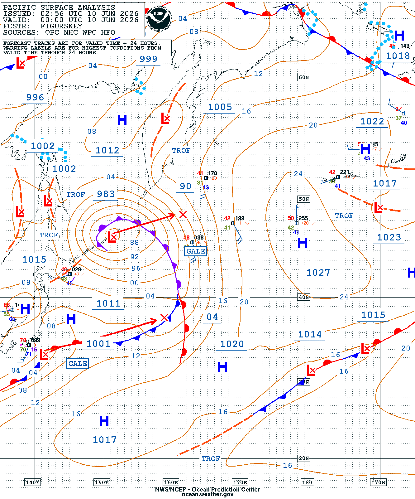 West Pacific Surface Analysis