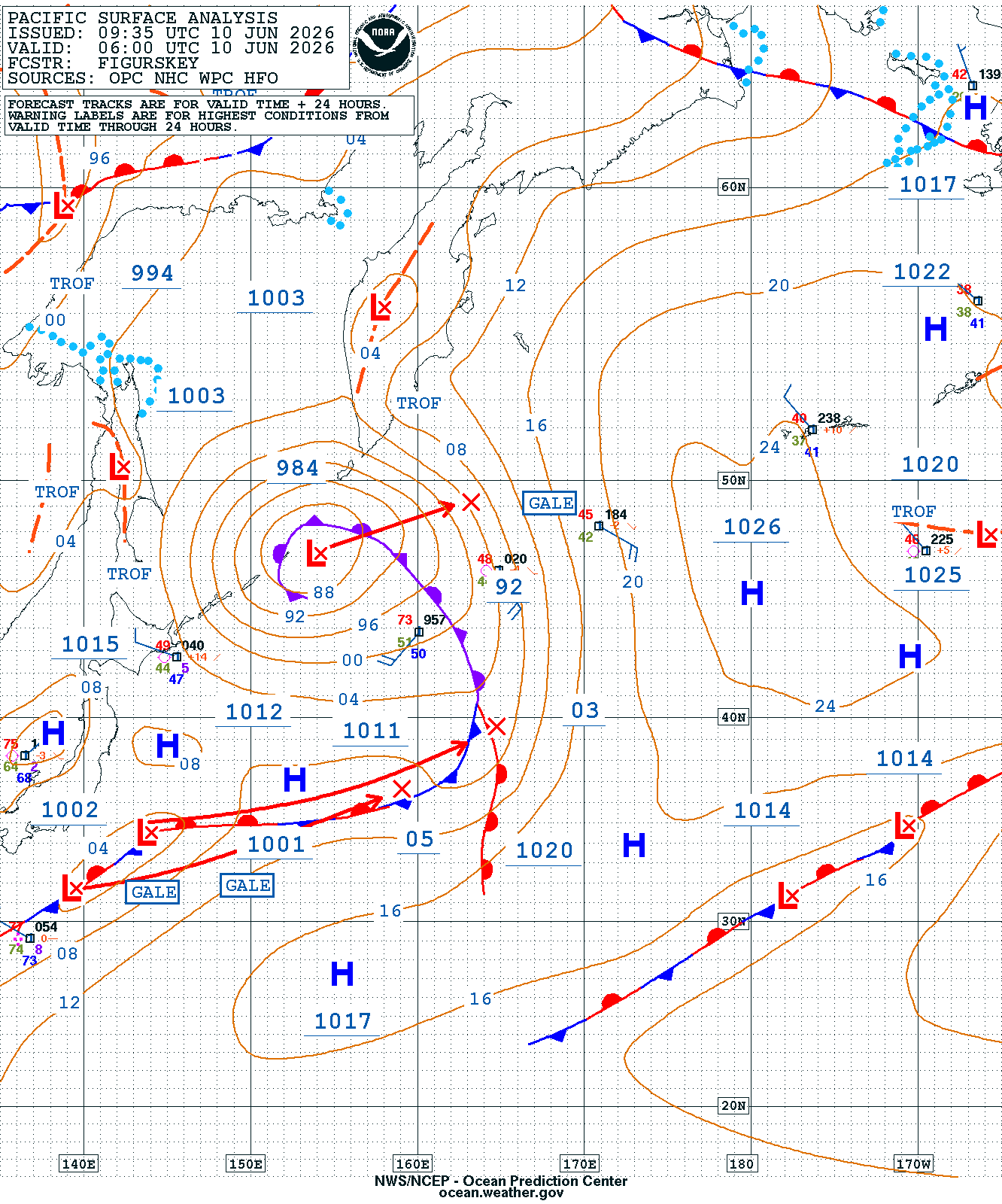 West Pacific Surface Analysis