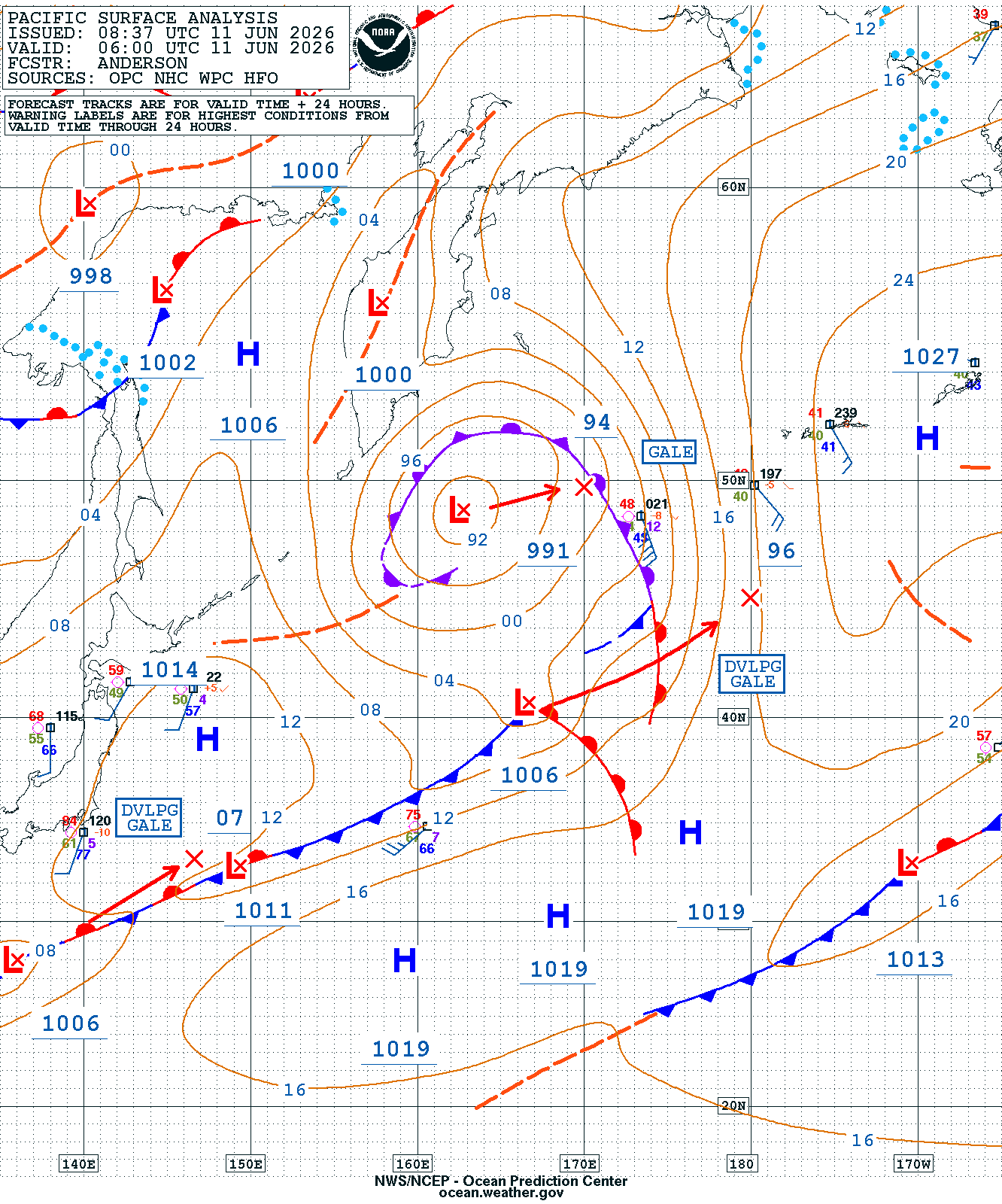West Pacific Surface Analysis