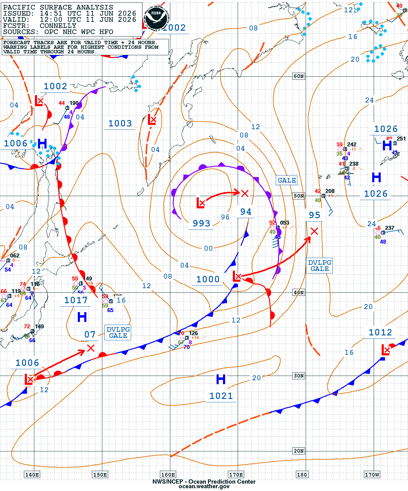 West Pacific Surface Analysis