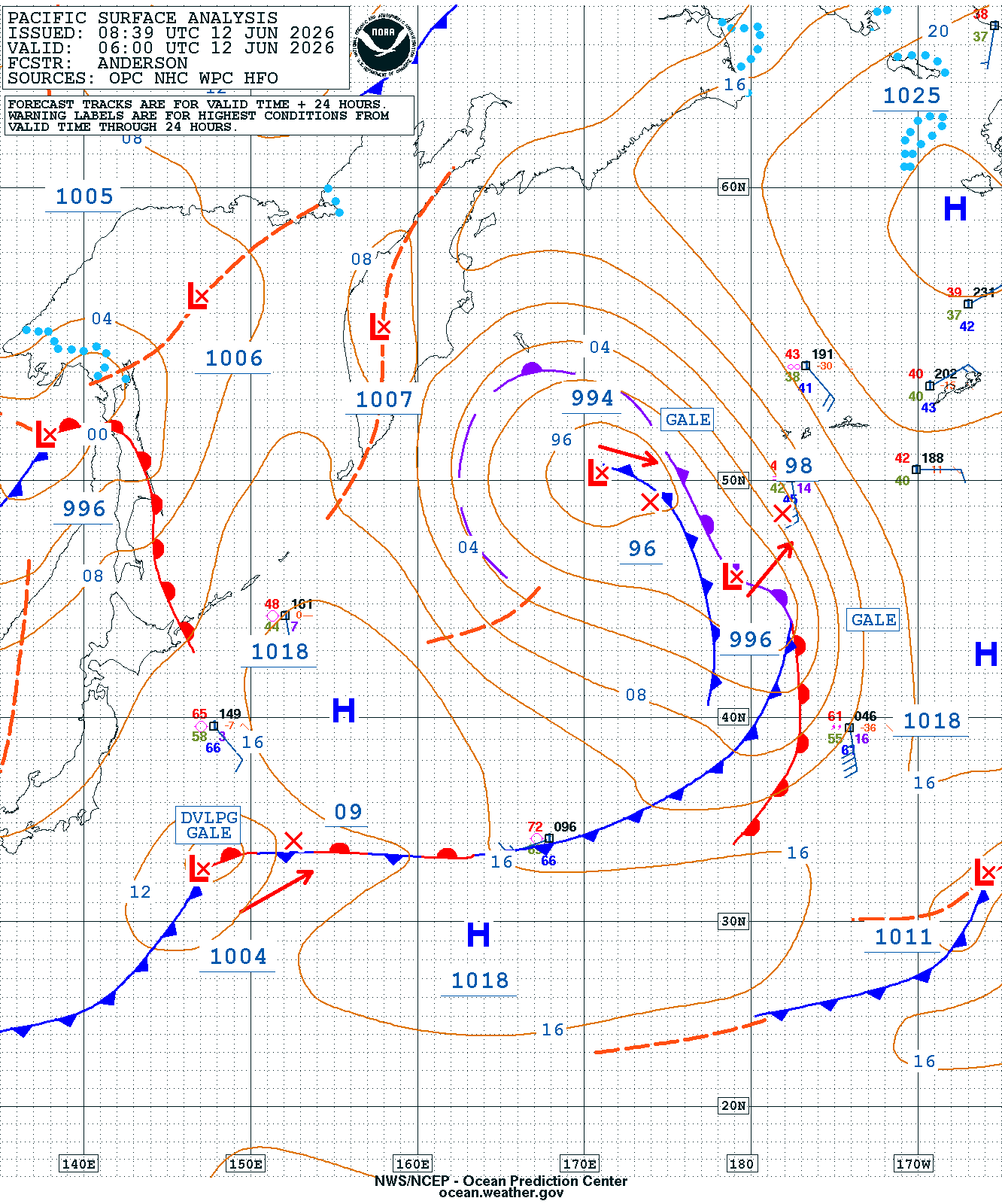 West Pacific Surface Analysis