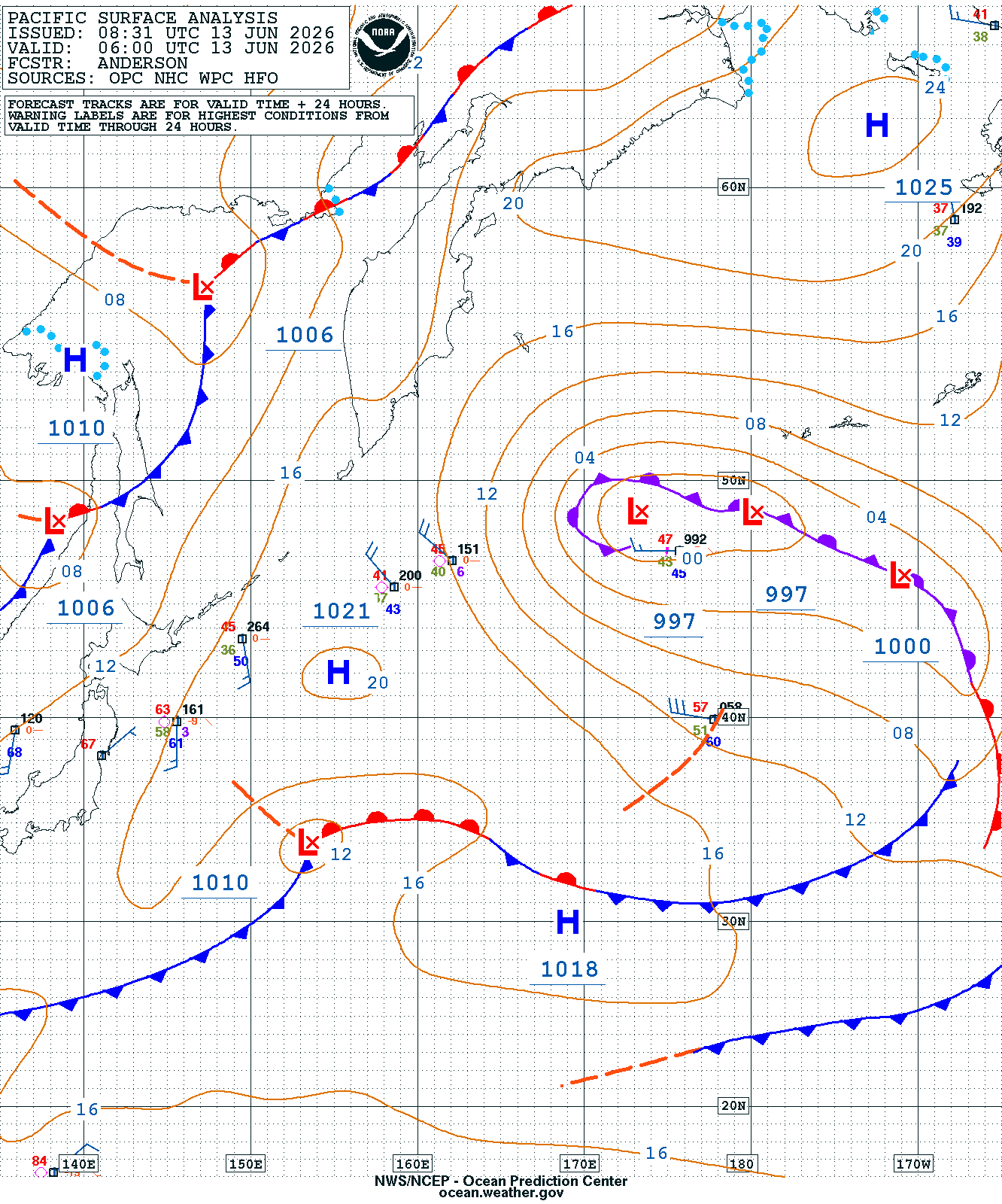 West Pacific Surface Analysis