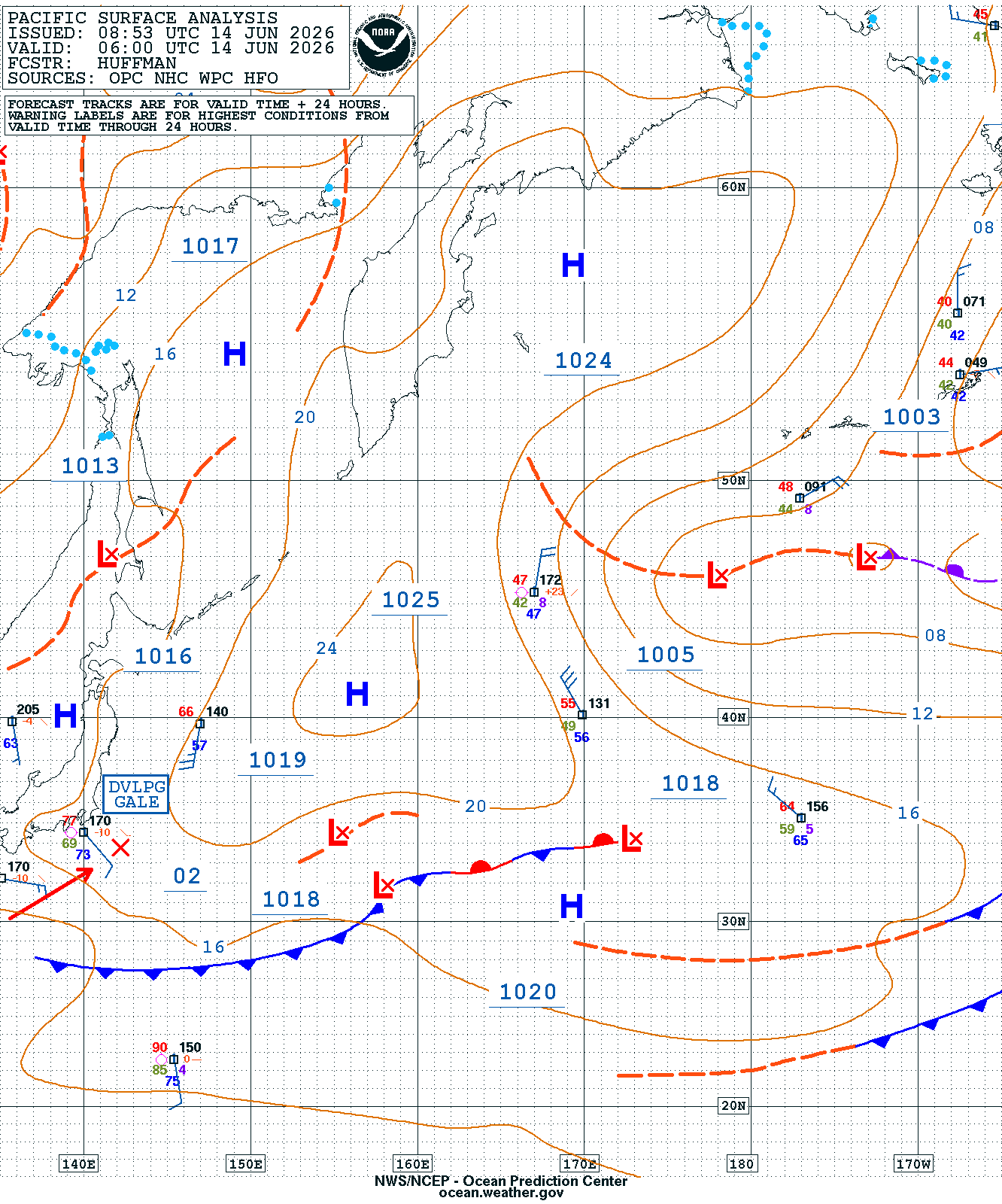 West Pacific Surface Analysis