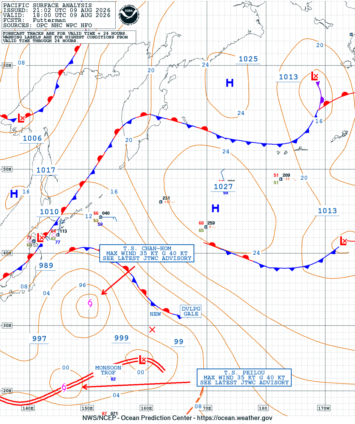 West Pacific Surface Analysis