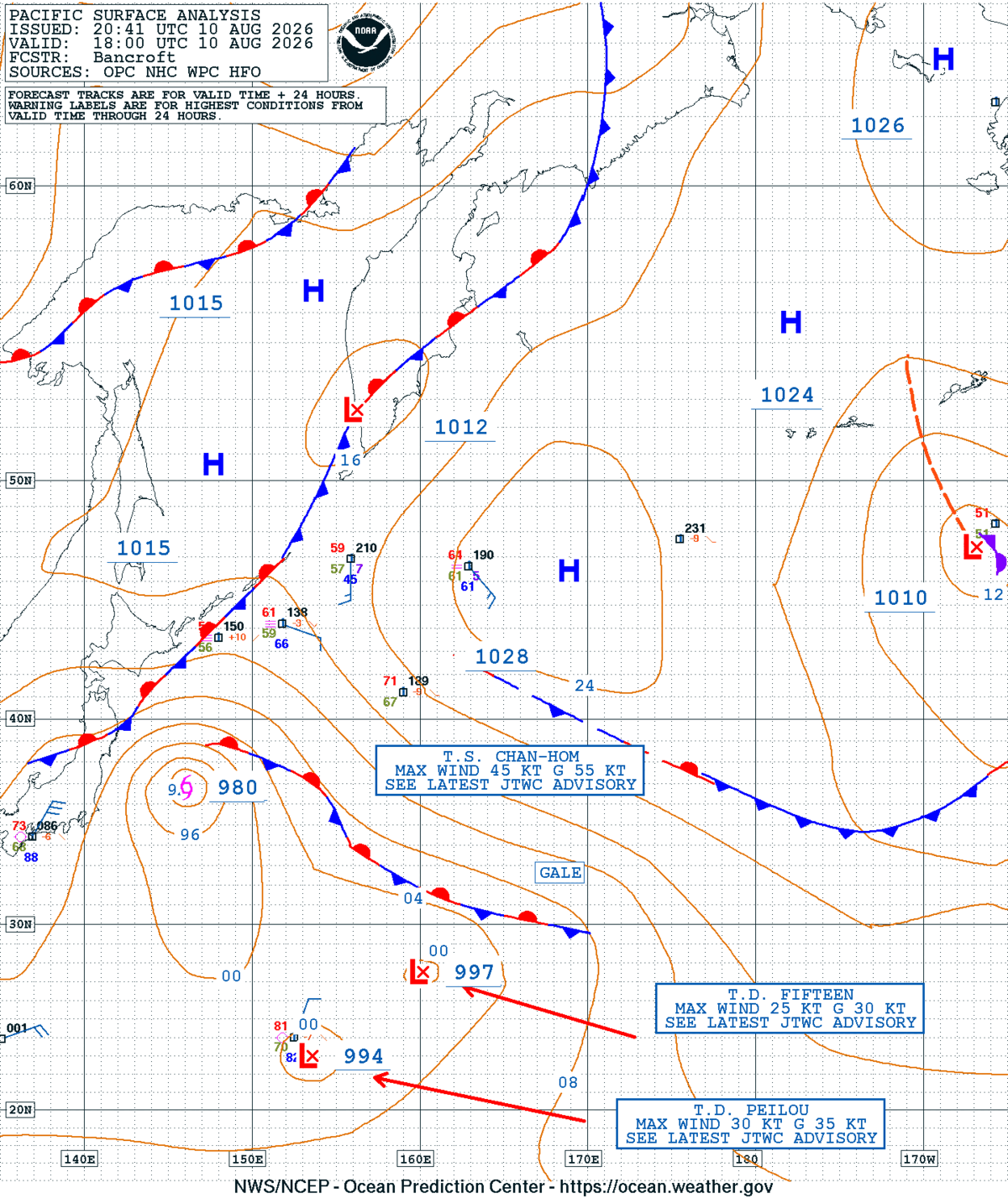 West Pacific Surface Analysis