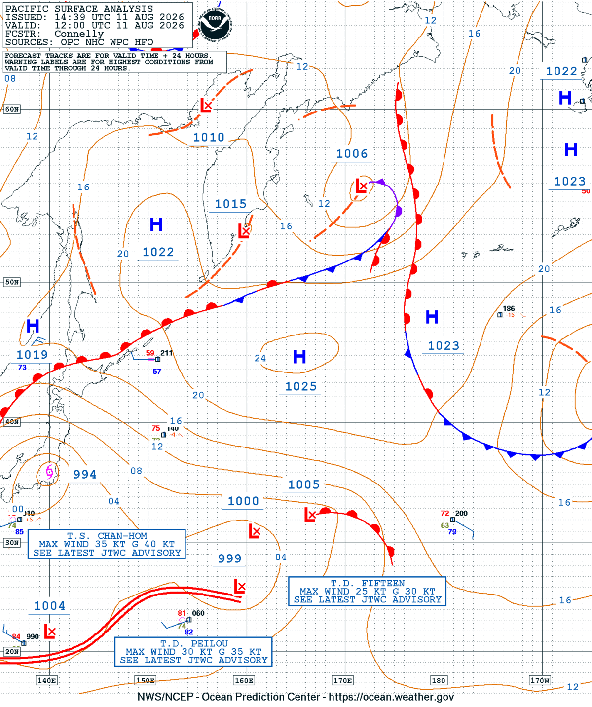 West Pacific Surface Analysis