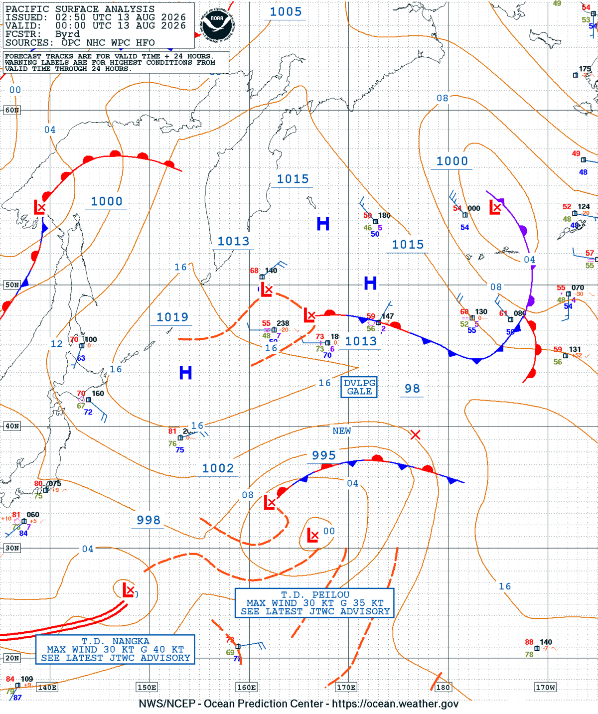 West Pacific Surface Analysis