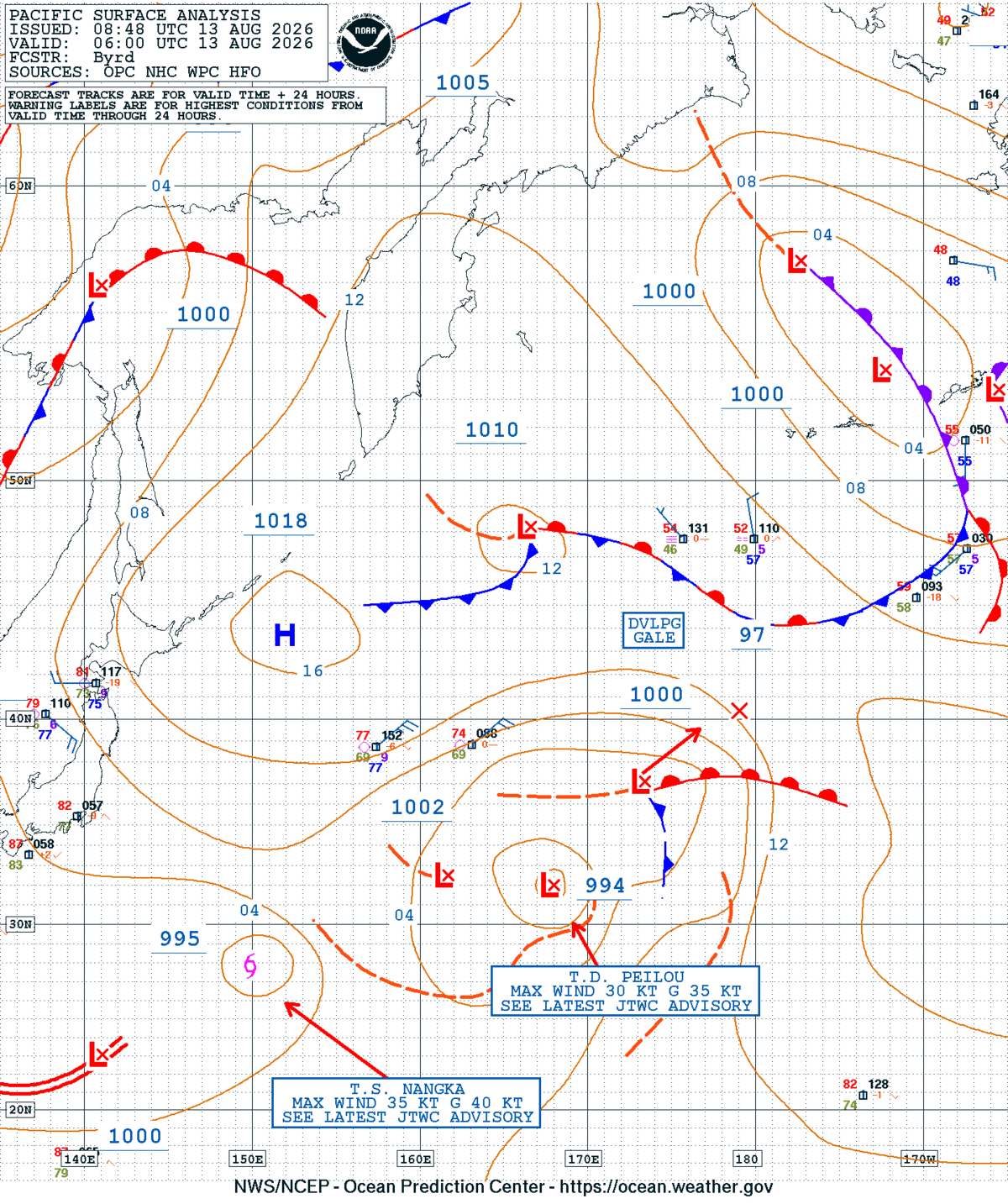 West Pacific Surface Analysis