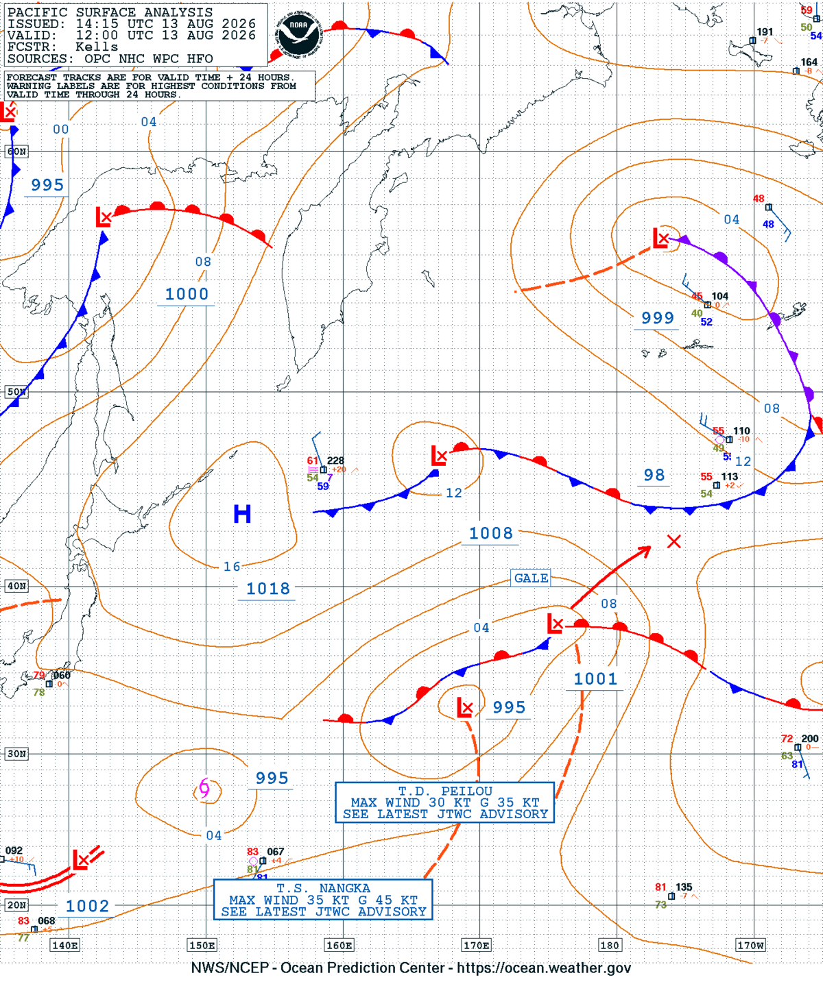 West Pacific Surface Analysis