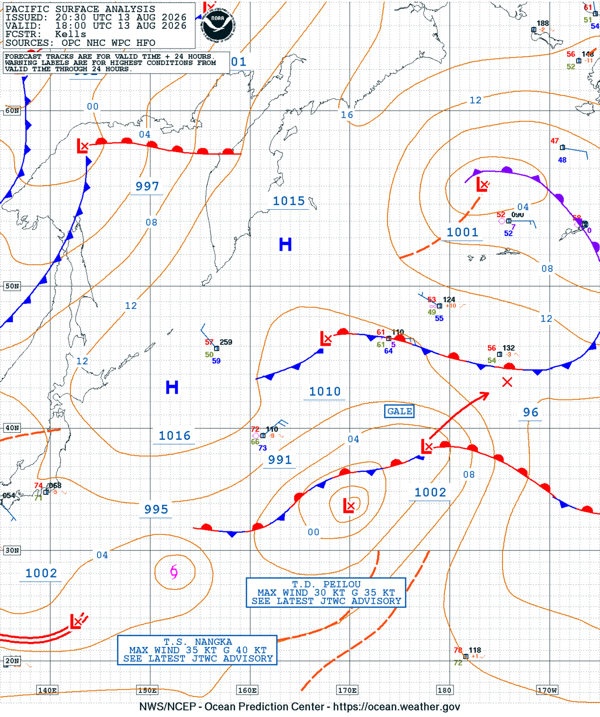 West Pacific Surface Analysis