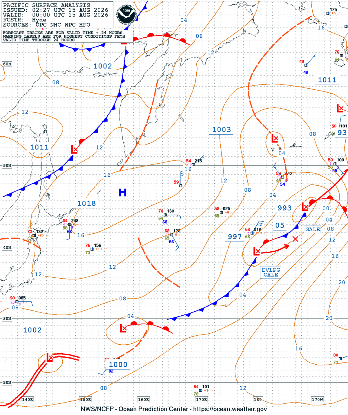 West Pacific Surface Analysis