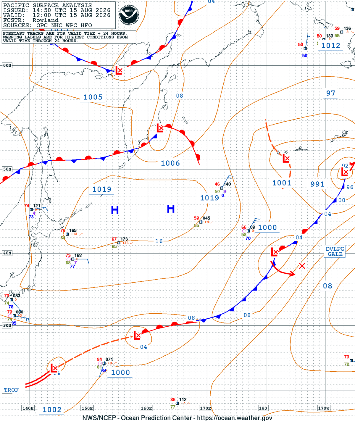 West Pacific Surface Analysis
