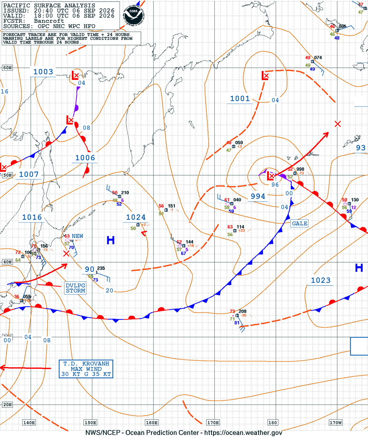 West Pacific Surface Analysis
