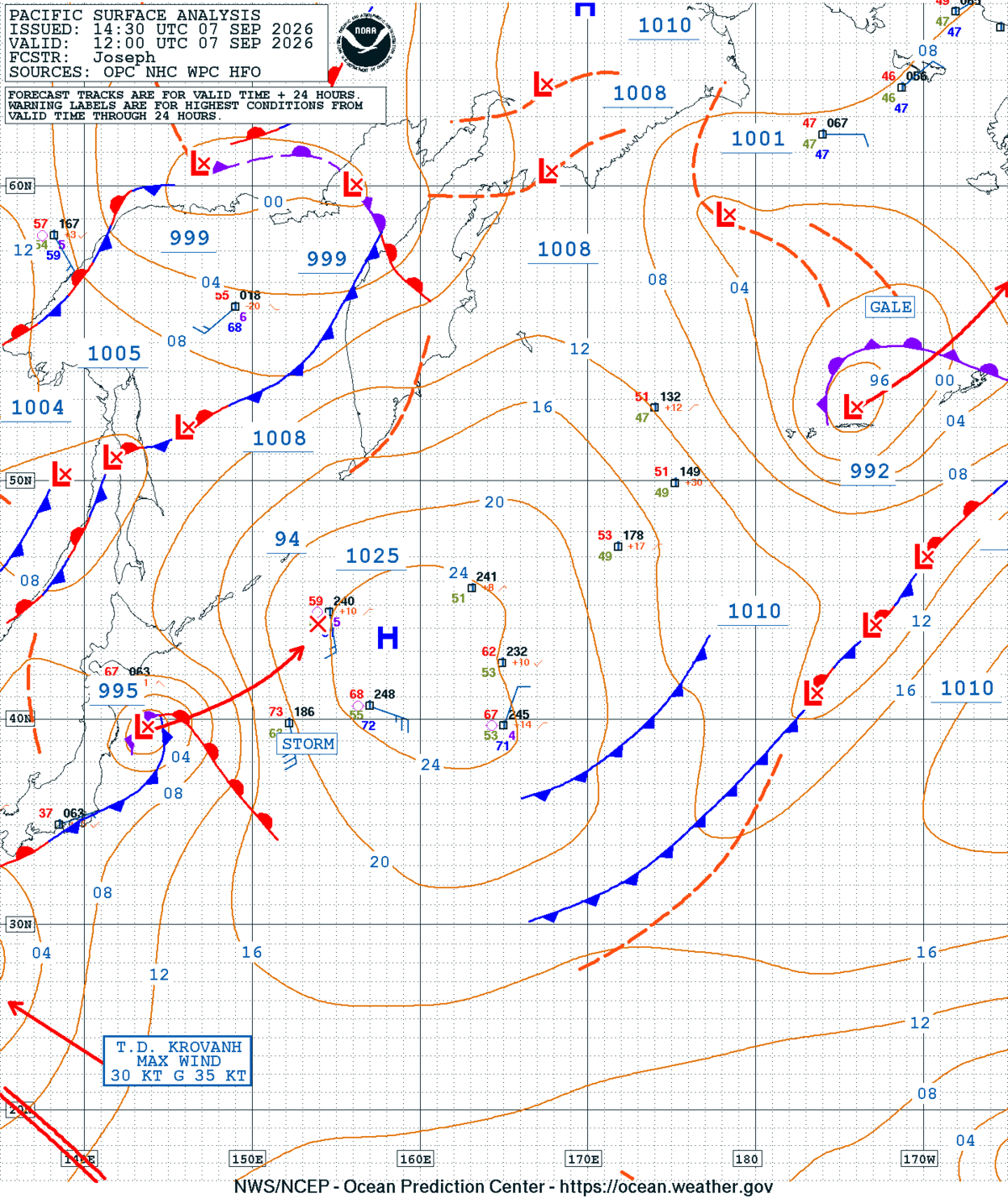 West Pacific Surface Analysis