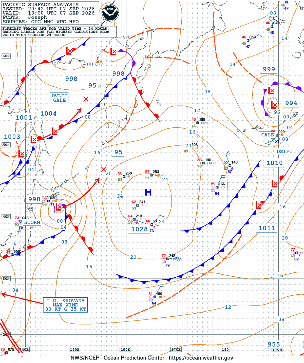 West Pacific Surface Analysis