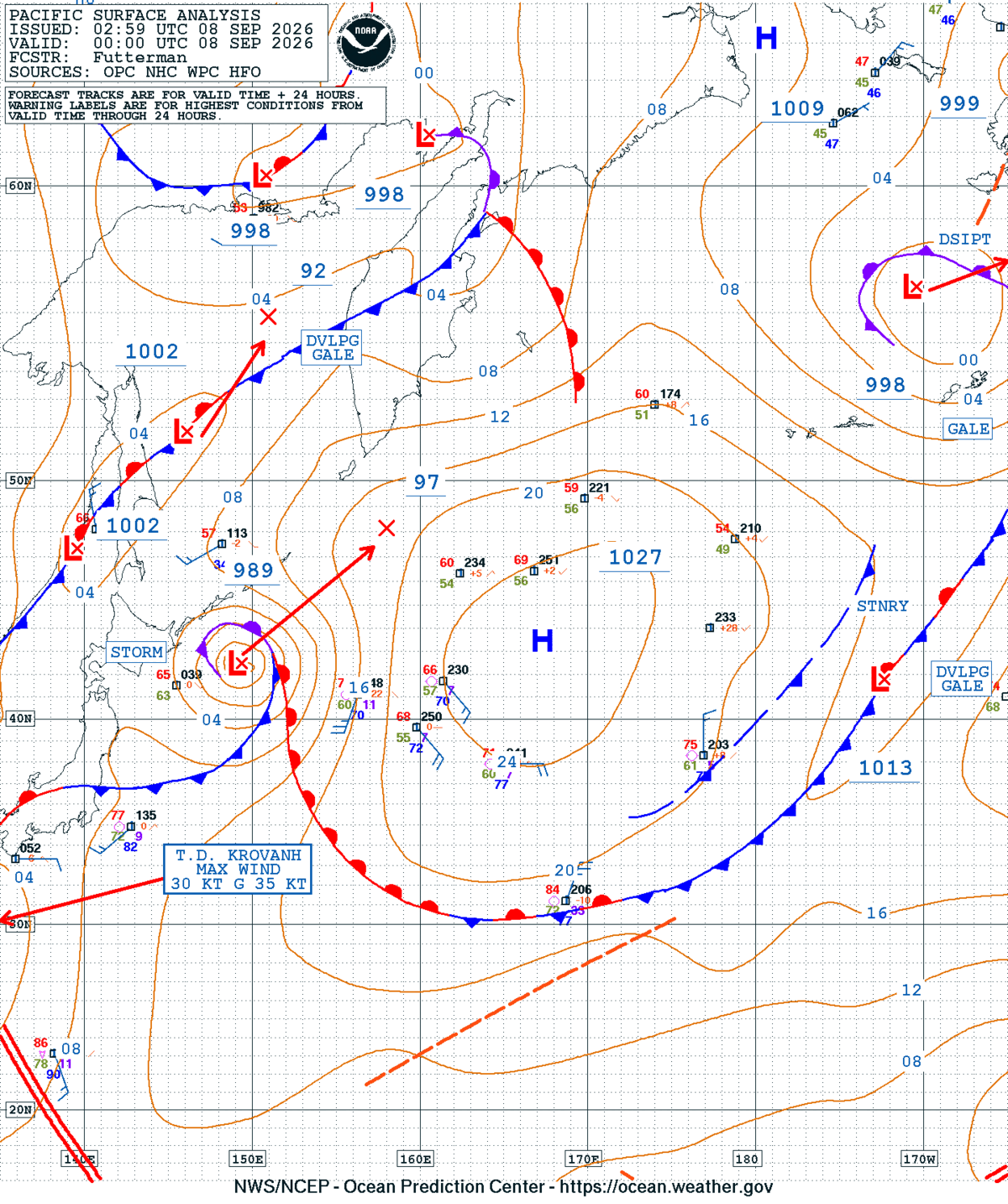 West Pacific Surface Analysis