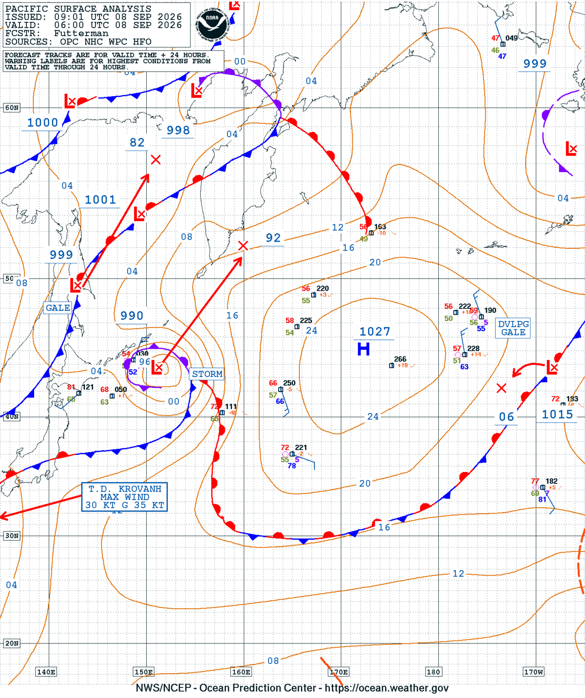 West Pacific Surface Analysis