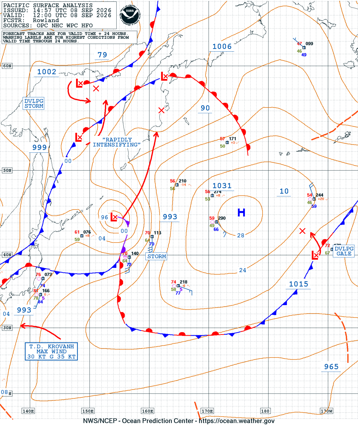 West Pacific Surface Analysis