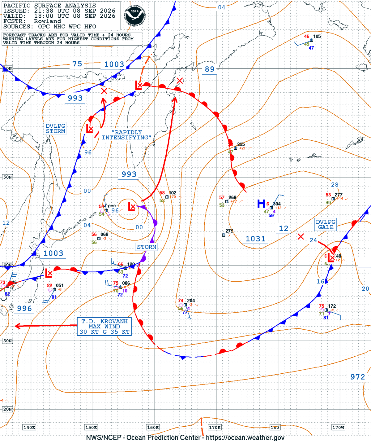 West Pacific Surface Analysis