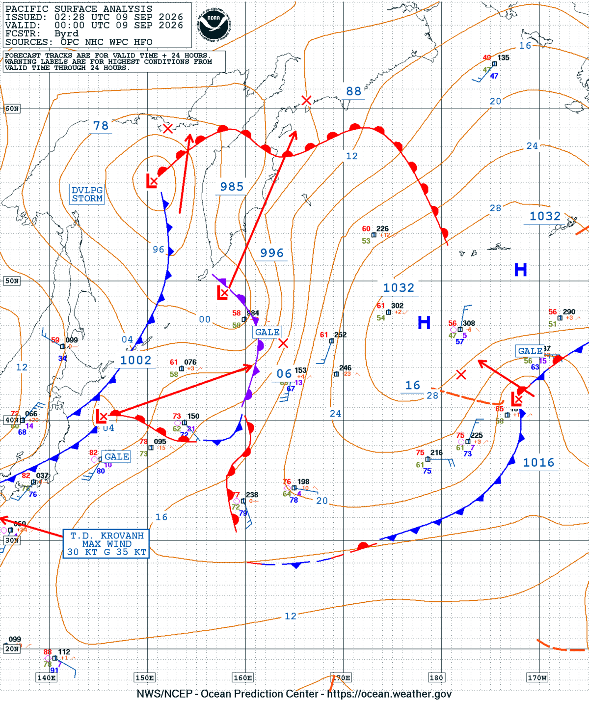West Pacific Surface Analysis