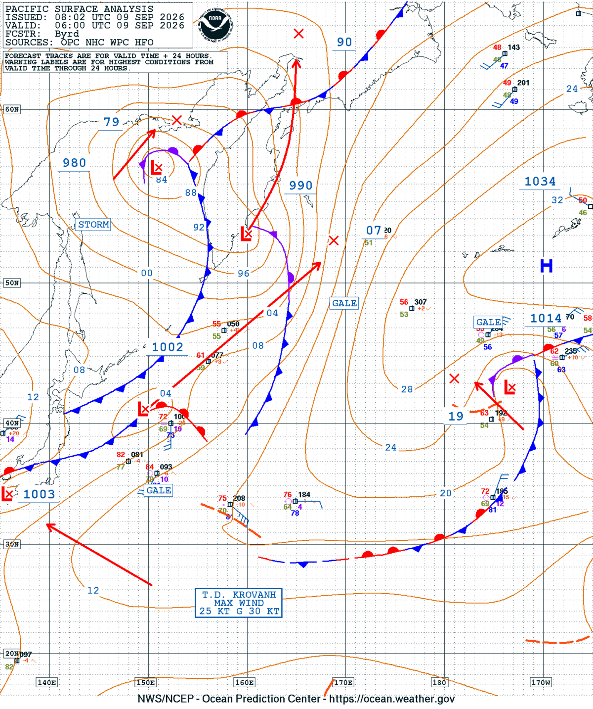 West Pacific Surface Analysis