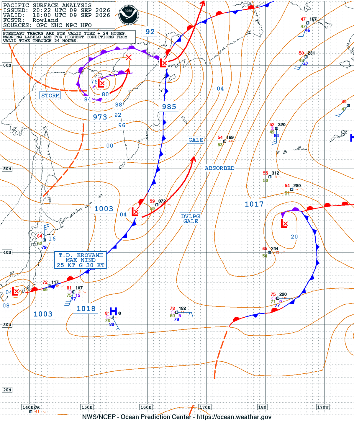 West Pacific Surface Analysis