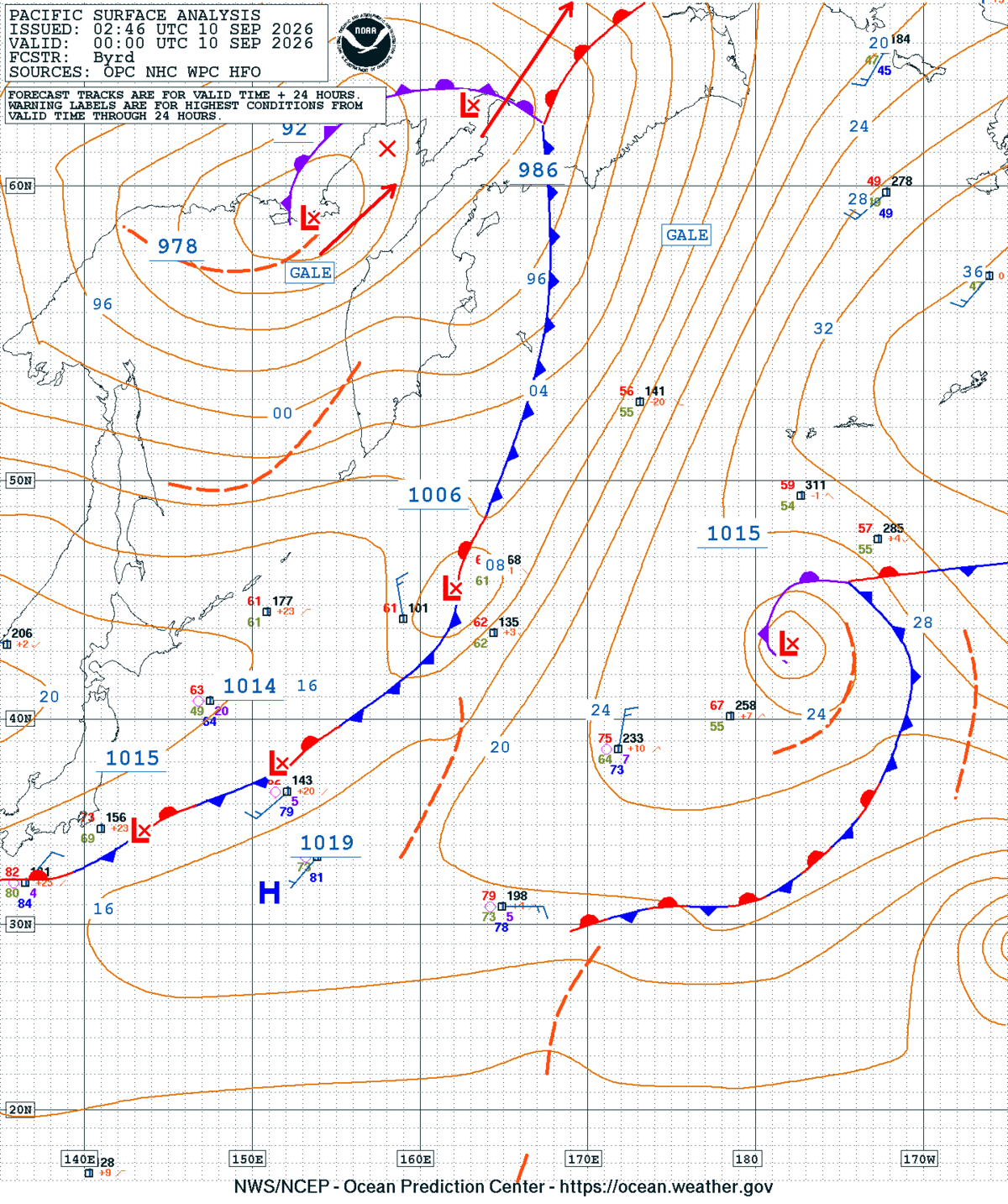 West Pacific Surface Analysis