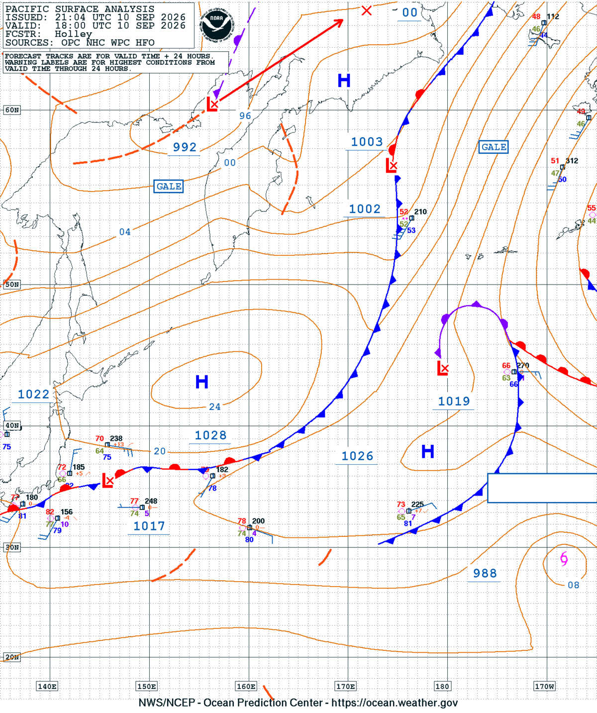 West Pacific Surface Analysis