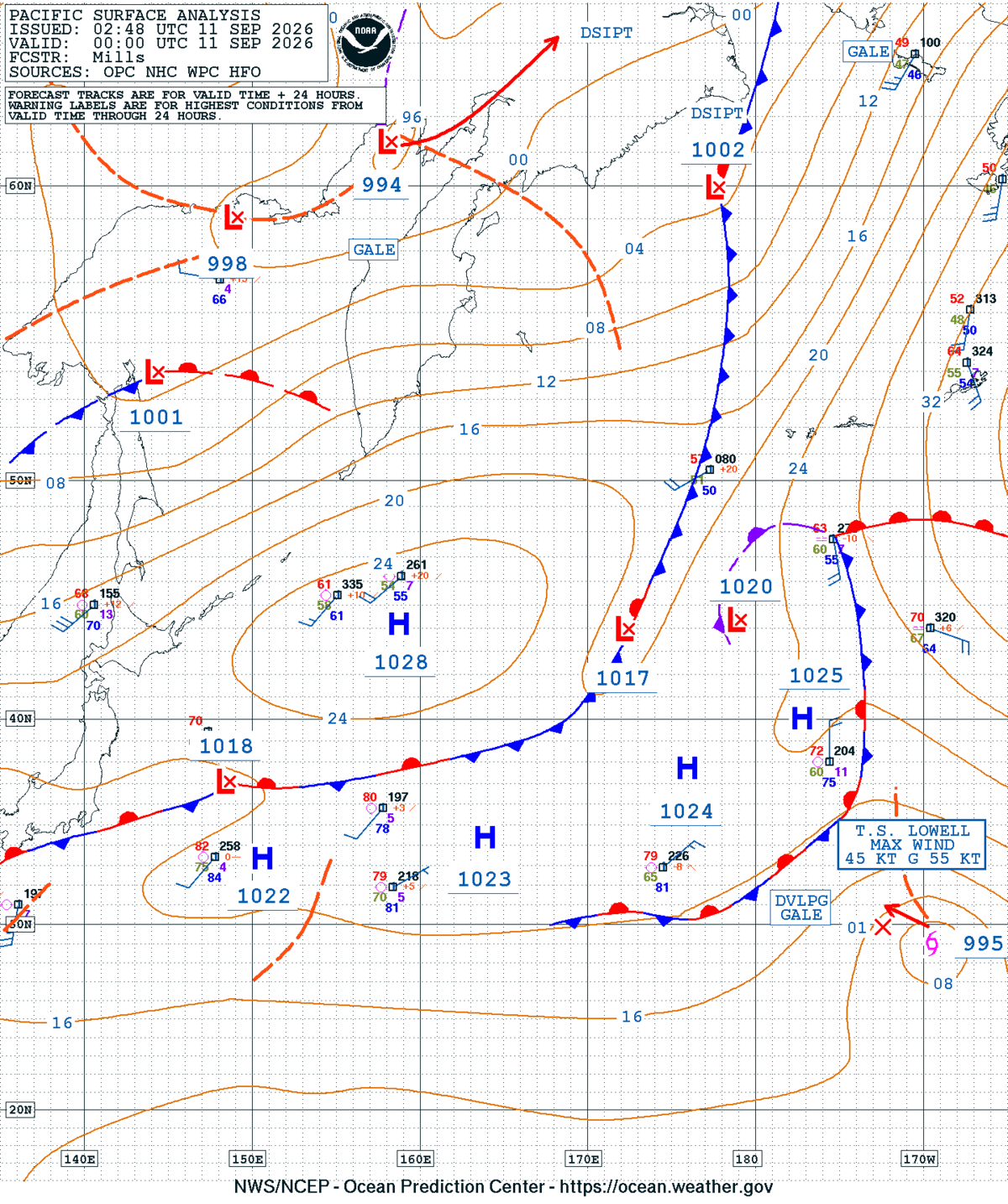 West Pacific Surface Analysis