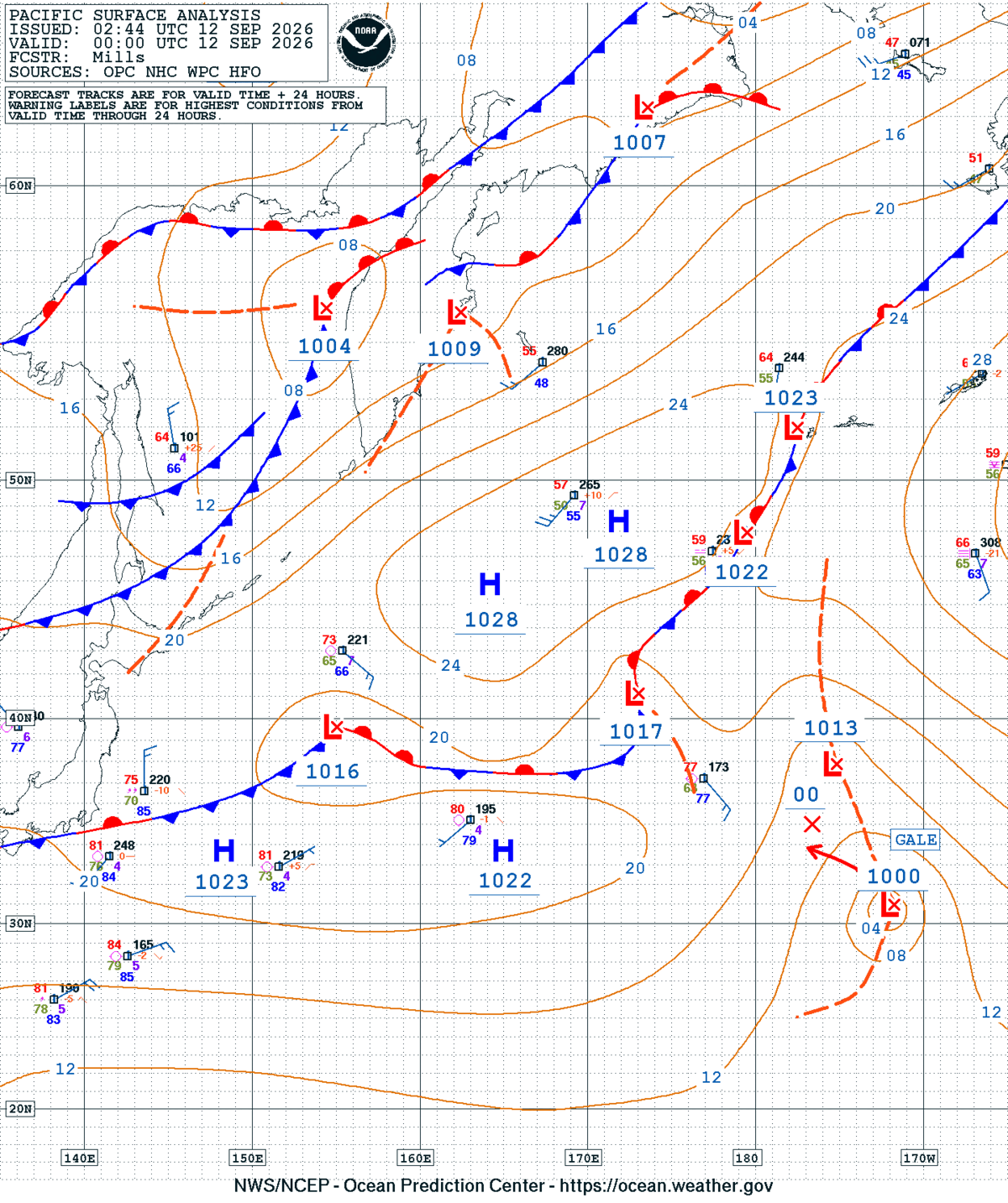 West Pacific Surface Analysis