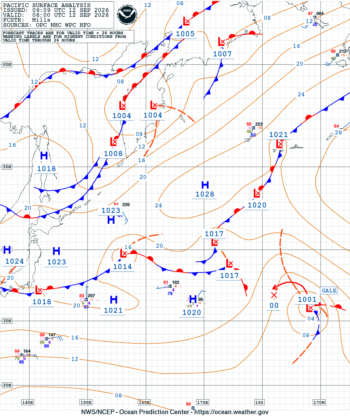 West Pacific Surface Analysis