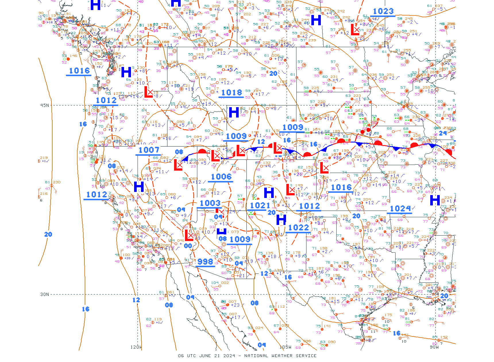 Surface Analysis Chart Noaa