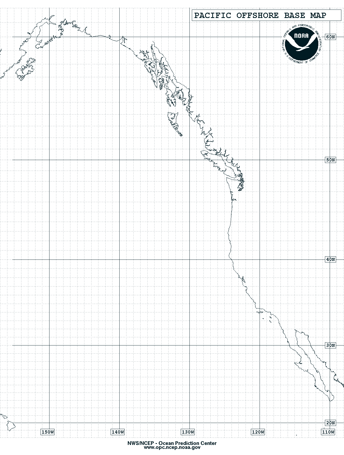 Pacific Offshore blank base map