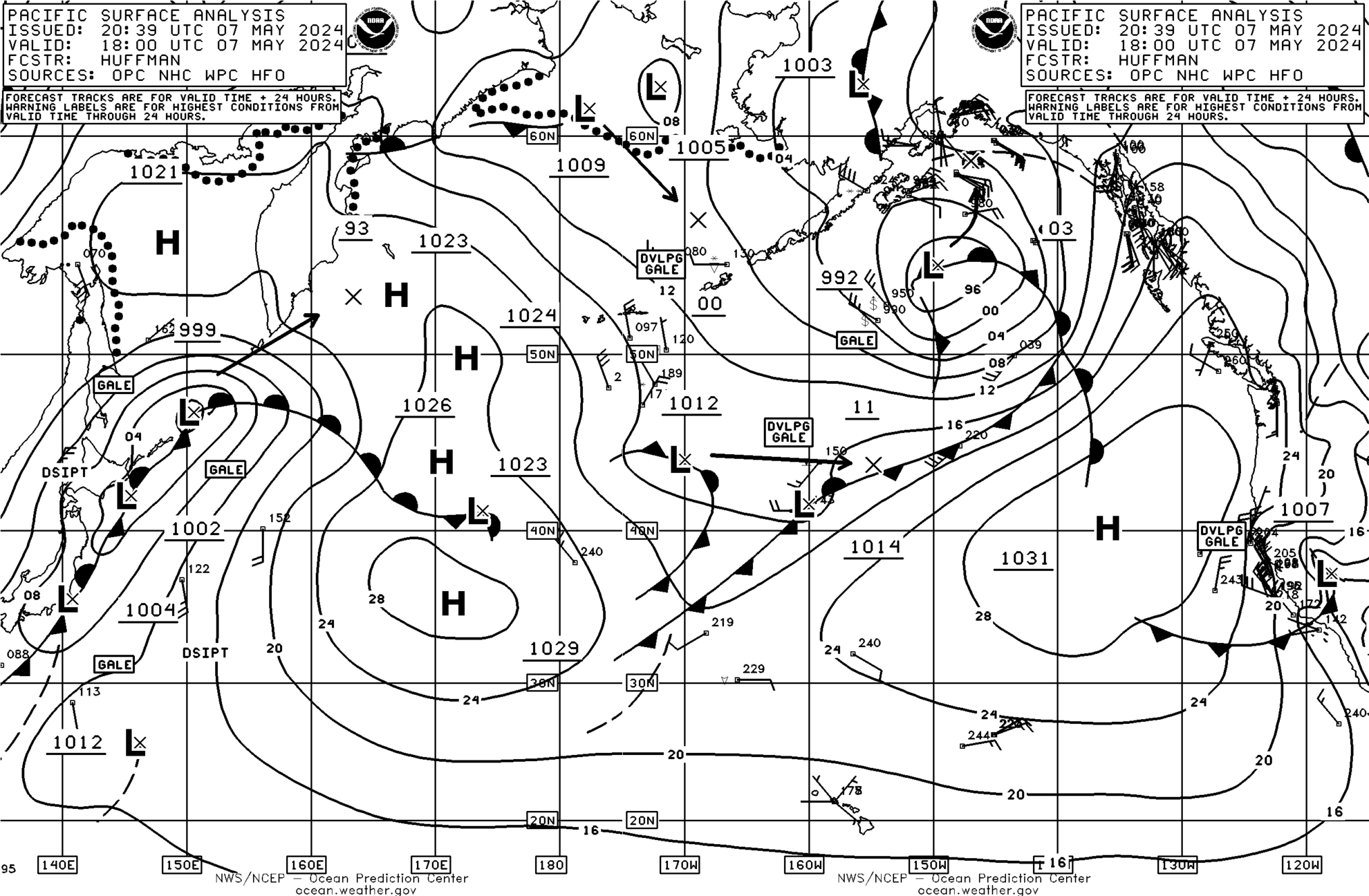 Pacific surface analysis