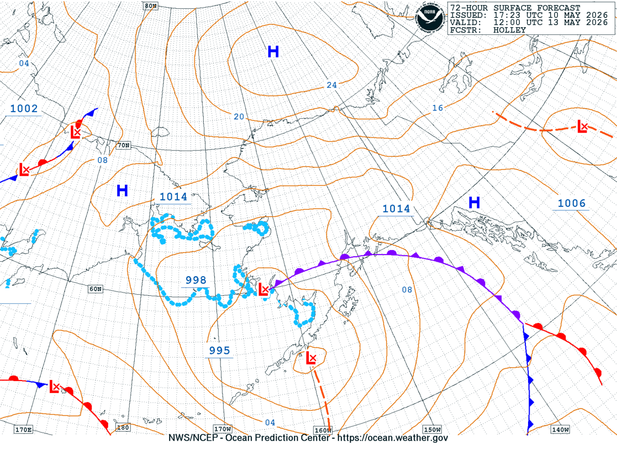 Alaska/Arctic 72 Hour Surface Forecast